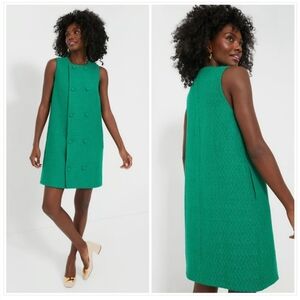 NEW Tuckernuck Pomander Place Tweed Bianca Dress Kelly Green Women's Medium